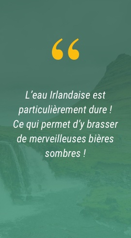 Bières à l'eau irlandaise