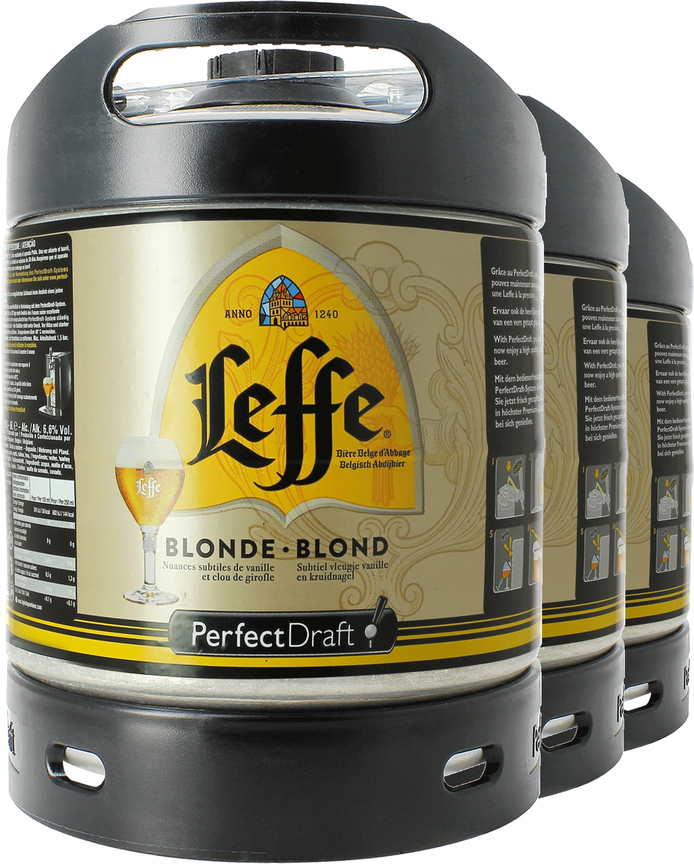 Barril 6L PerfectDraft Leffe Blonde x3 - PerfectDraft España