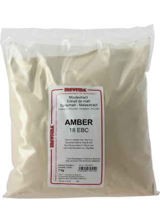 Extrait de malt poudre ambré 1kg 18 EBC Extrait de malt poudre ambré 1kg 18 EBC