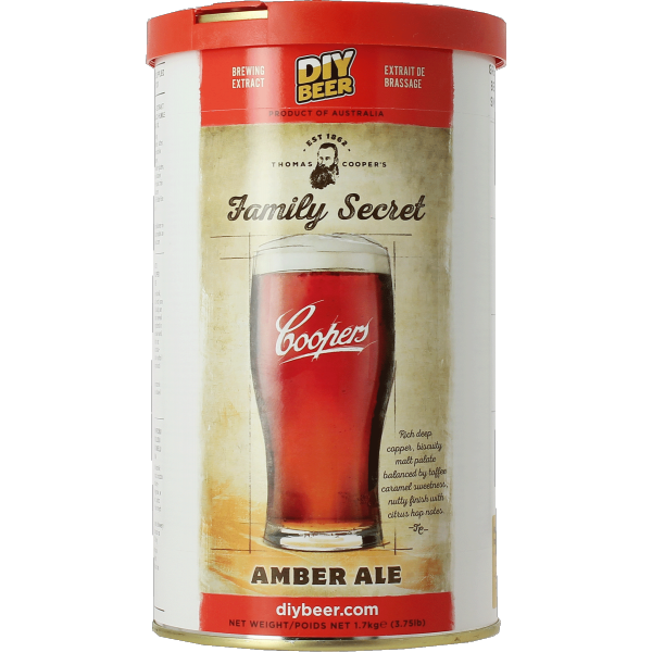 Kit à bière Coopers Amber Ale Family Secret