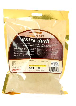 Extrait malt poudre Muntons extra foncé 70-120 EBC 500g Extrait malt poudre Muntons extra foncé 70-120 EBC 500g